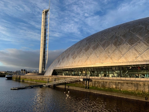 3 behemoths of Glasgow science architecture - tower and centre