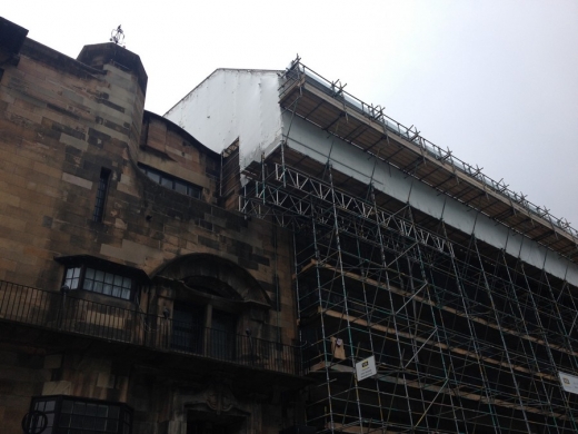 Glasgow Mac building scaffolding