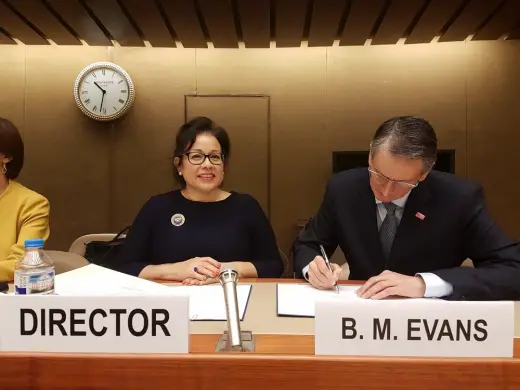 Ivonne Higuero, Director of Forest, Land and Housing Division, UNECE  and Professor Brian Evans