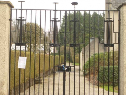 Gates of Charles Rennie Mackintosh home in Helensburgh