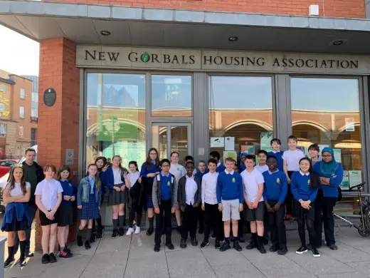 Primary Seven pupils from Blackfriars Primary School - Glasgow Building News 2019