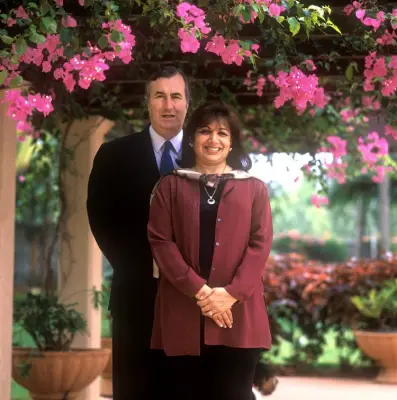 John Shaw and his wife Kiran Mazumdar-Shaw