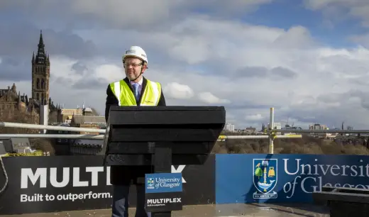 University of Glasgow New Research Hub building site