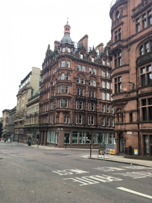 empty Glasgow streets due to Coronavirus pandemic