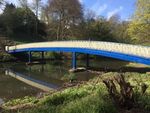 Hump Back Bridge over the River Kelvin, at Glasgow Botanic gardens