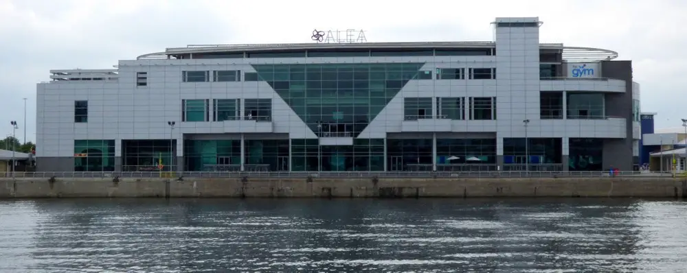 Alea Glasgow casino building on River Clyde