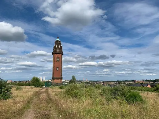 Ruchill Hospital water tower Glasgow building