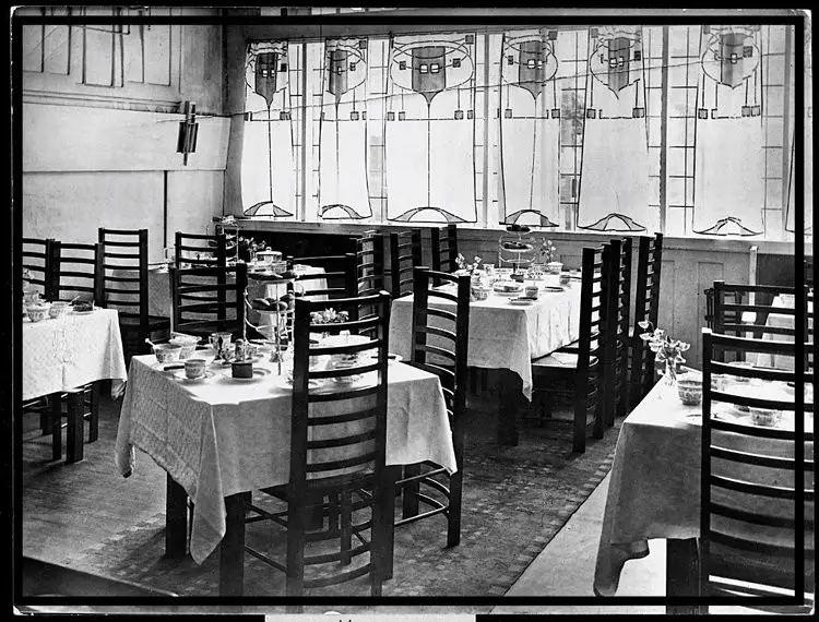 Willow Tea Rooms Glasgow building interior 1903
