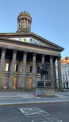 Duke of Wellington, Glasgow horse cone on ground