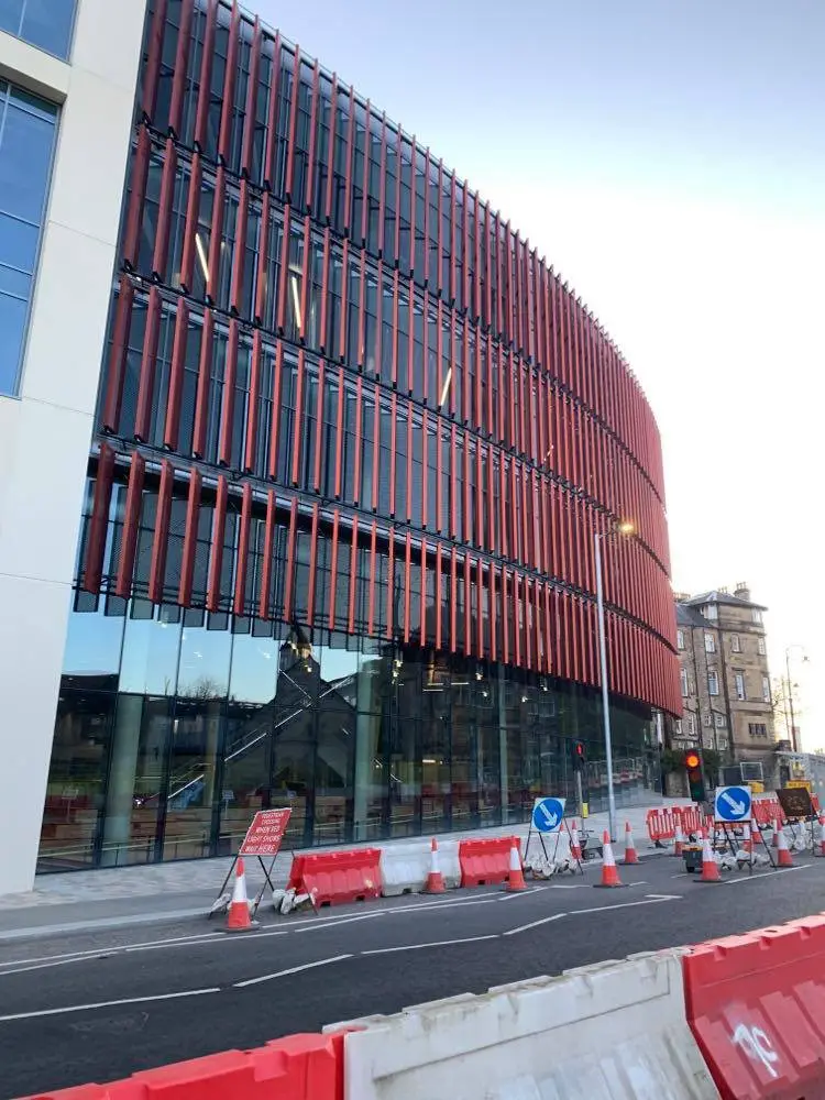Glasgow University building facade construction