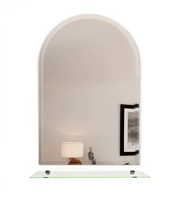 Frameless Mirror Shelving Ideas for 2021 on Budget