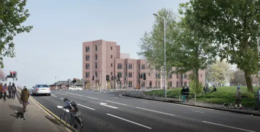 Mosspark Boulevard in Glasgow housing design