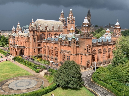 Kelvingrove Gallery Glasgow thunder clouds 2021
