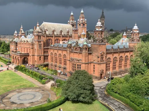 Kelvingrove Gallery Glasgow thunder clouds 2021