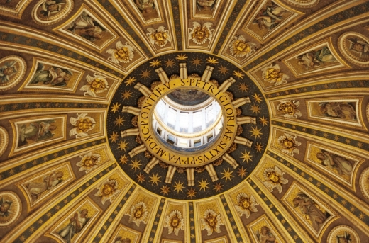 St. Peter's Basilica Rome building dome interior