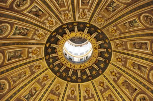 St. Peter's Basilica Rome building dome interior