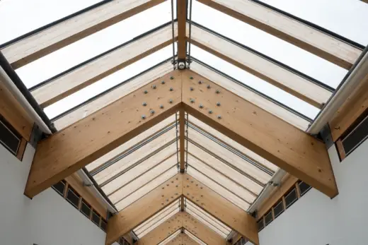Burrell Collection museum building Glasgow roof beams