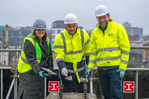 Topping Out of the Student Loans Company Building at Buchanan Wharf