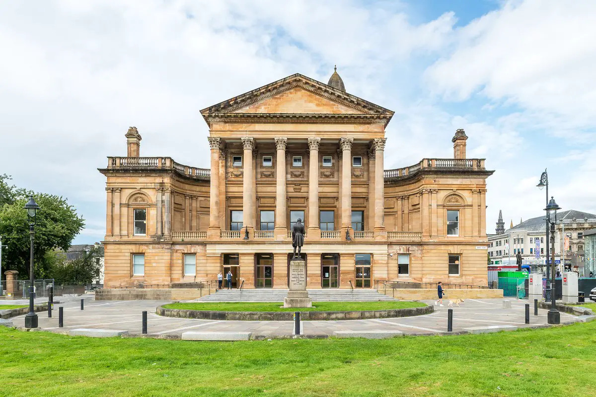 Paisley Town Hall renewal photos, Renfrewshire listed building exterior