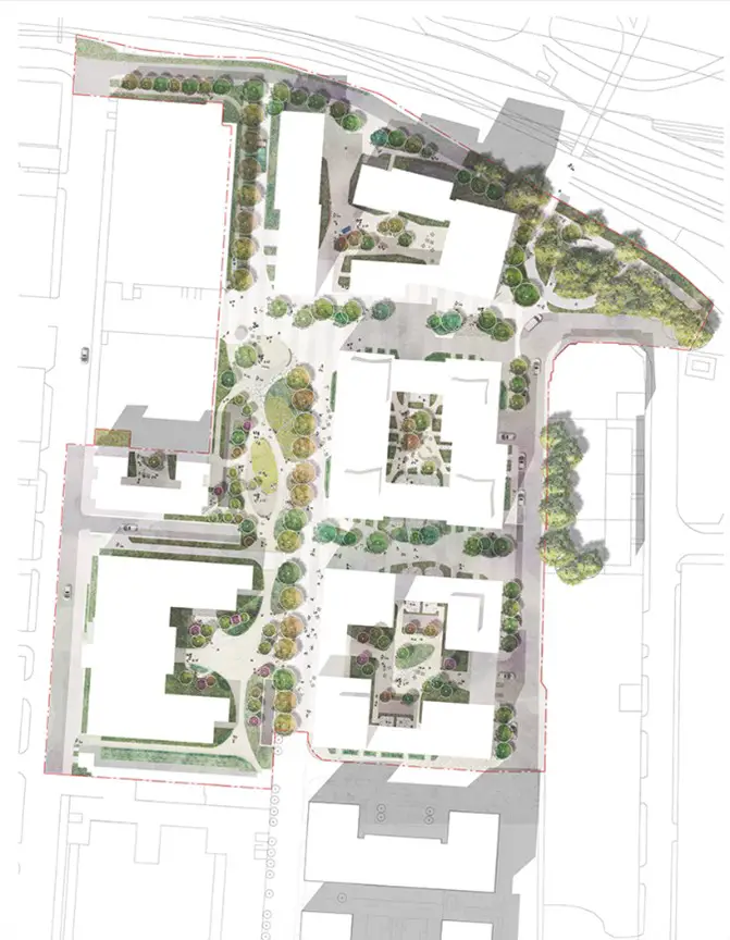 Anderston housing development landscape plan