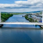 Renfrew Bridge, opening road crossing over River Clyde