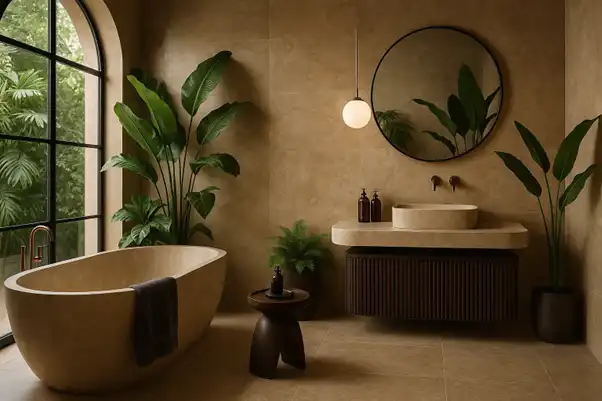 Home biophilic interior design space