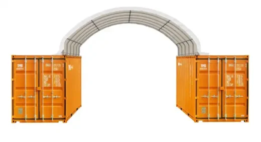 Fabric container shelter building design