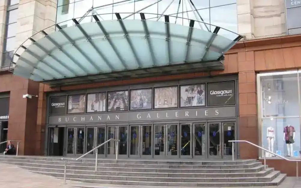 Buchanan Galleries entrance doors steps