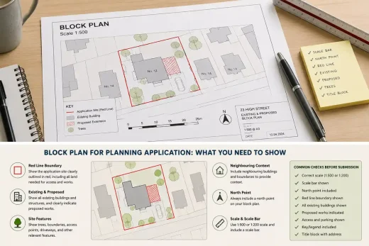 Block plans for planning applications: architects