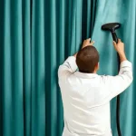 Professional curtain cleaning after renovation