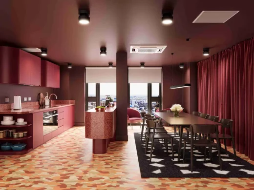 St Vincent Studios Glasgow student accommodation dining area